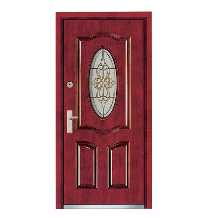 Painting Steel and Wood Glass Entrance Door