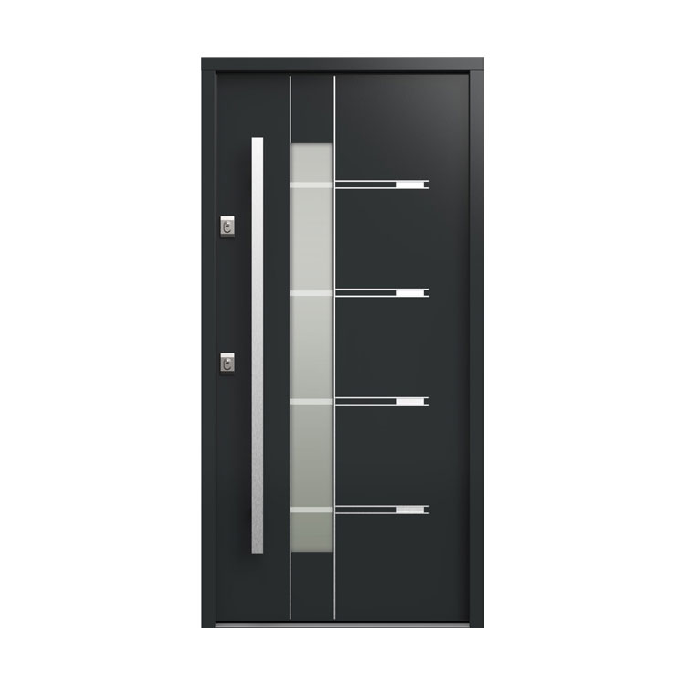 European Wooden Door Entrance Door with Glass