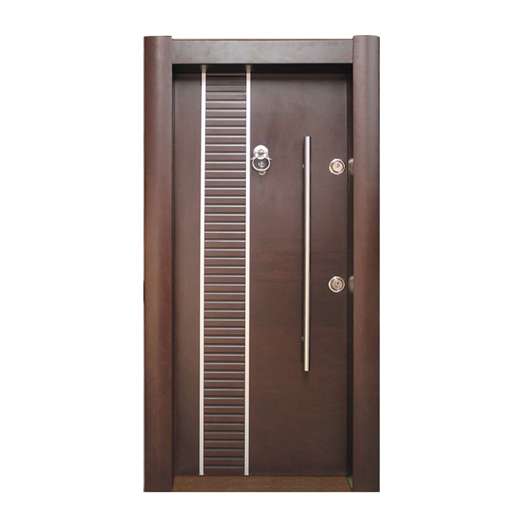 Residential Entrance Reinforced Security Steel Armored Front Door
