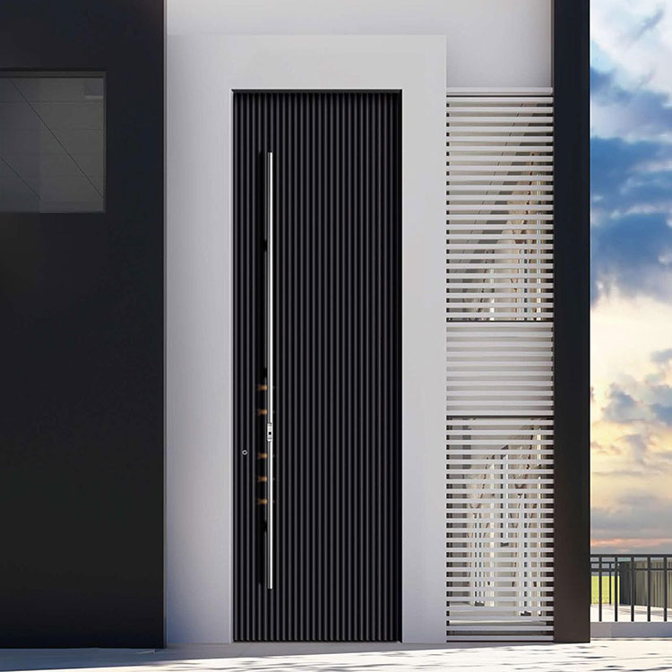 Outdoor Villa Gate Steel Slab Pivot Door